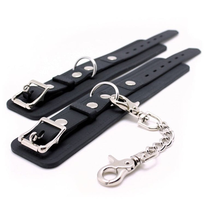 7011M      Locking Black Heavy Silicone Wrist Bondage Cuffs Cuffs   , Sub-Shop.com Bondage and Fetish Superstore