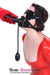 7012D-SIS      Sissy Bondage Give and Take Inflatable Latex Penis Gag with External Dildo Sissy   , Sub-Shop.com Bondage and Fetish Superstore
