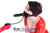 7012D-SIS      Sissy Bondage Give and Take Inflatable Latex Penis Gag with External Dildo Sissy   , Sub-Shop.com Bondage and Fetish Superstore