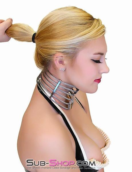 7025M      Wired for Love Locking Steel Cable Collar Collar   , Sub-Shop.com Bondage and Fetish Superstore
