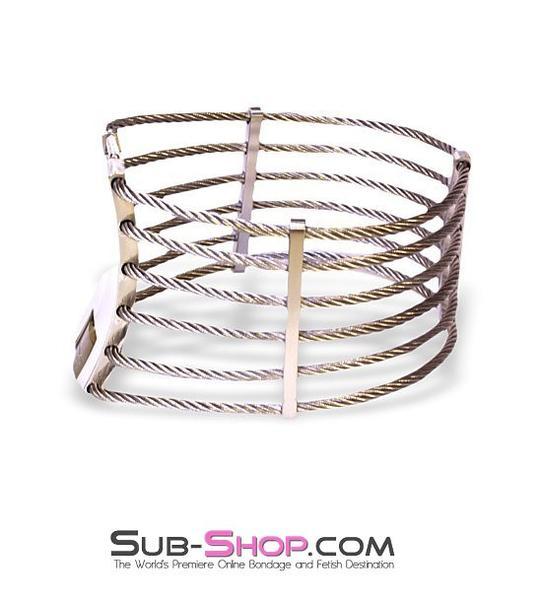 7025M      Wired for Love Locking Steel Cable Collar Collar   , Sub-Shop.com Bondage and Fetish Superstore
