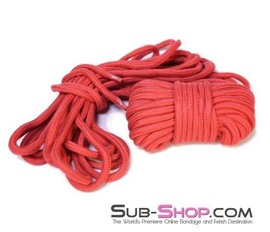 7027ZG      Japanese Braided Bondage Rope, Lustful Red Rope   , Sub-Shop.com Bondage and Fetish Superstore