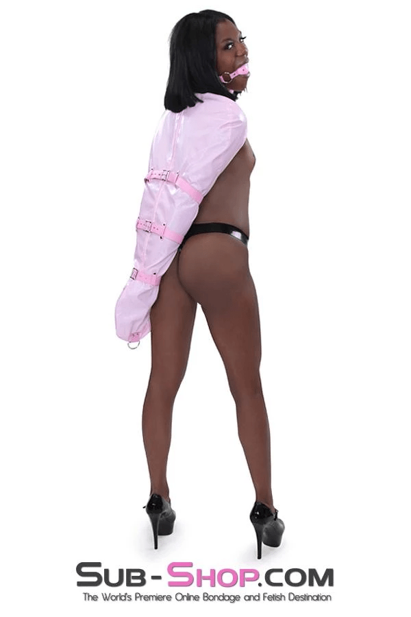 7039MH      Pink Open Breast Locking Armbinder Top Armbinder   , Sub-Shop.com Bondage and Fetish Superstore