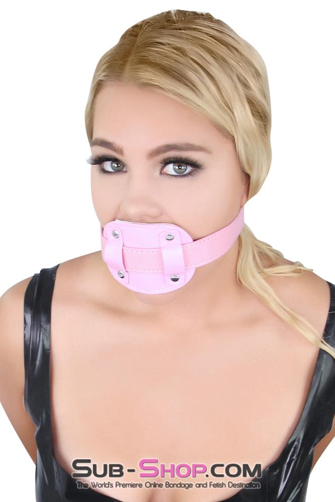 7046MQ      Locking Princess Pink Blowjob Trainer 2" Penis Gag - MEGA Deal MEGA Deal   , Sub-Shop.com Bondage and Fetish Superstore
