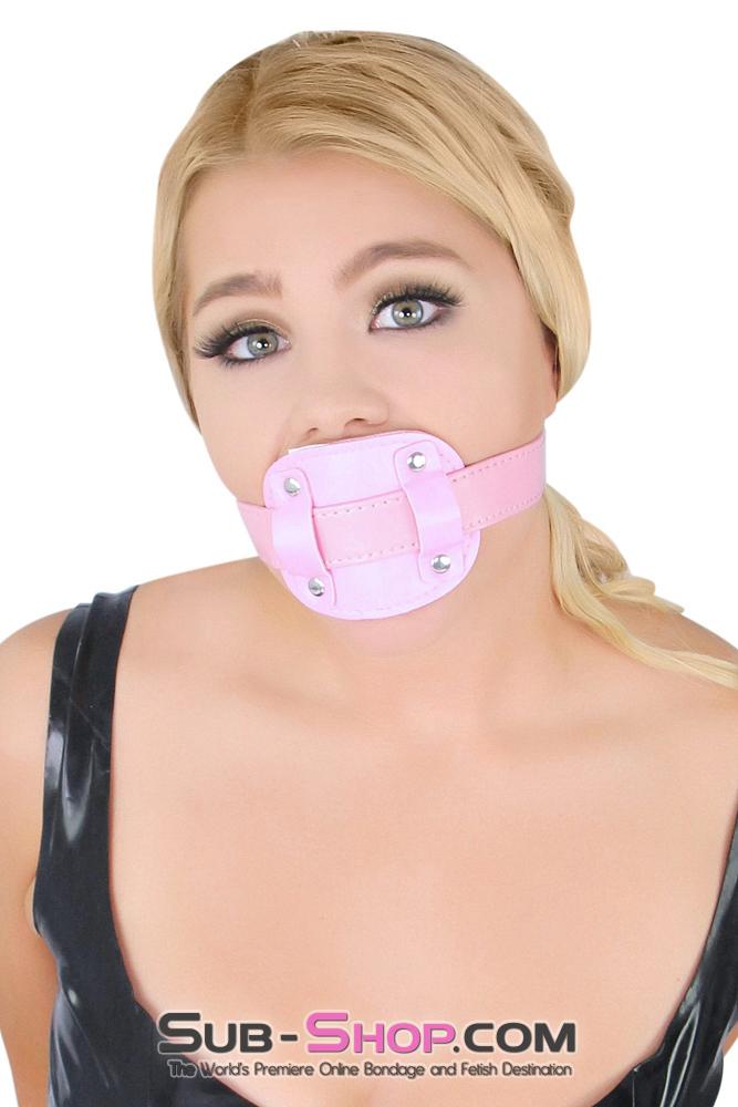 7046MQ      Locking Princess Pink Blowjob Trainer 2" Penis Gag - MEGA Deal MEGA Deal   , Sub-Shop.com Bondage and Fetish Superstore