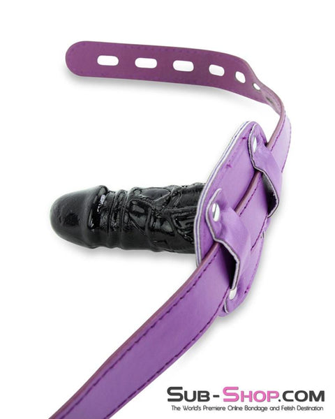 7052MQ      Purple Seduction Deep Throat 4" Locking Penis Gag Gags   , Sub-Shop.com Bondage and Fetish Superstore