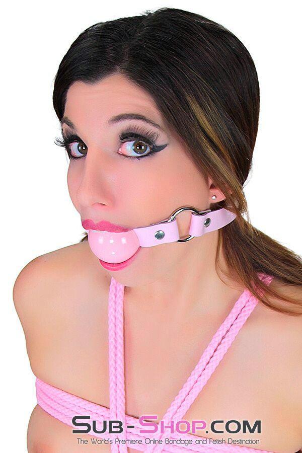 7053A      Princess’s Submission Pink Leather Ballgag Ballgag   , Sub-Shop.com Bondage and Fetish Superstore
