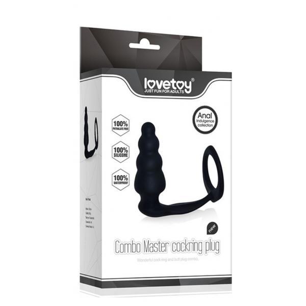 7073AC-SIS      Club Sissy Combo Master Silicone Cock Ring Graduated Plug Sissy   , Sub-Shop.com Bondage and Fetish Superstore