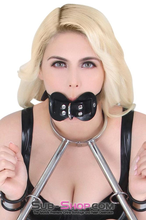 7076A      Locking Rubber Double Mouth Guard Gag with Attachment Ring Gags   , Sub-Shop.com Bondage and Fetish Superstore