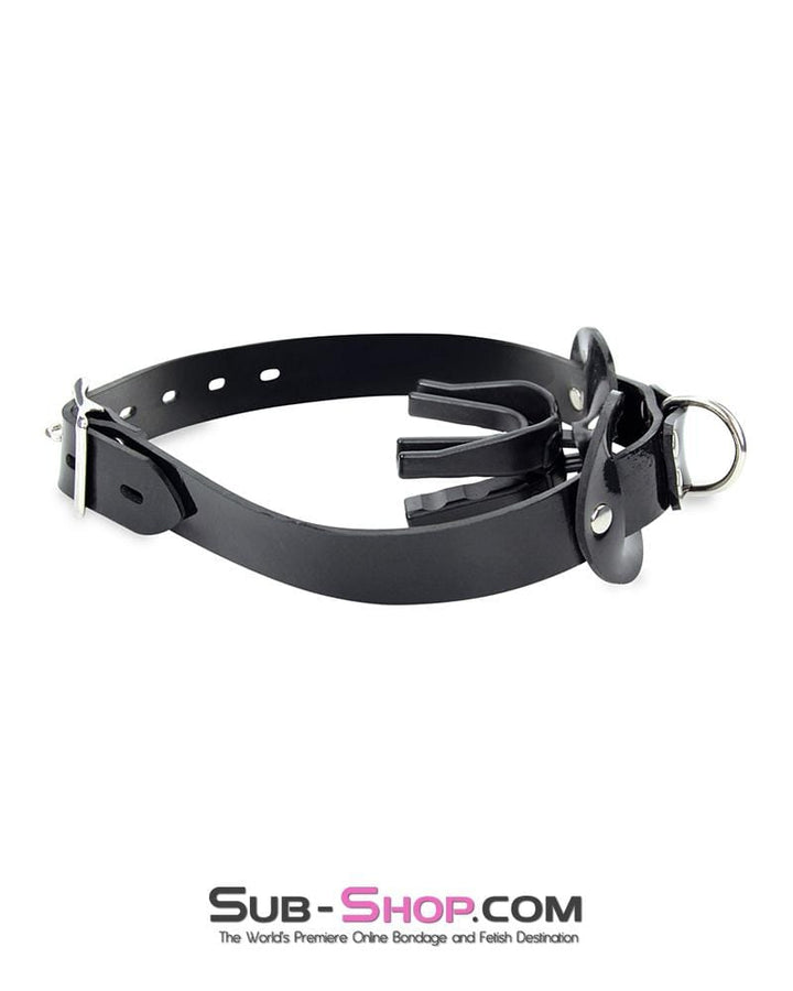 7076A Locking Rubber Double Mouth Guard Gag with Attachment Ring Gags , Sub-Shop.com Bondage and Fetish Superstore