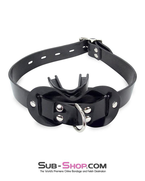 7076A      Locking Rubber Double Mouth Guard Gag with Attachment Ring Gags   , Sub-Shop.com Bondage and Fetish Superstore