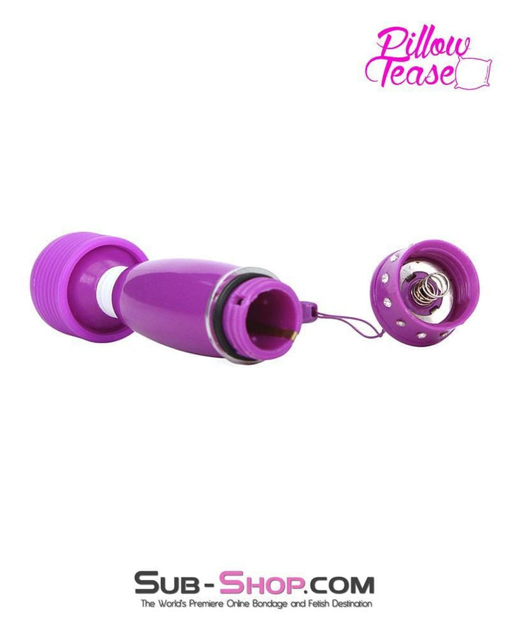 7079S      Purple Jeweled Travel Mini Vibrating Wand - LAST CHANCE - Final Closeout! MEGA Deal   , Sub-Shop.com Bondage and Fetish Superstore