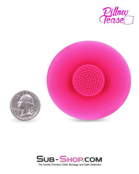 7081S      Vibrating Pink Silicone Breast Suction Cup with Nipple Stimulators Inside, Single Nipple Suction   , Sub-Shop.com Bondage and Fetish Superstore