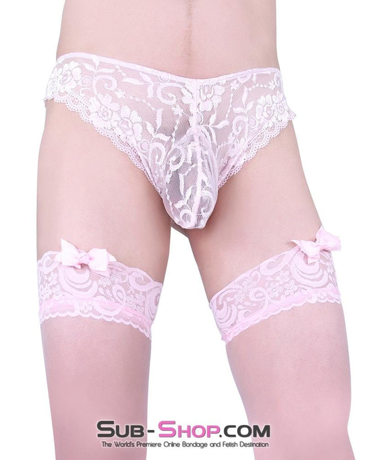 7083AE      Sissy Boi Pink Dungeon Mistress Pouch Man Panties Lingerie   , Sub-Shop.com Bondage and Fetish Superstore