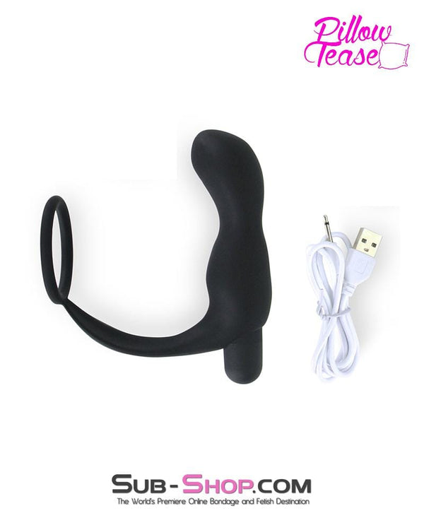 7085E      Waterproof Rechargeable Silicone Prostate Plug with Cock Ring Enhancer - MEGA Deal MEGA Deal   , Sub-Shop.com Bondage and Fetish Superstore