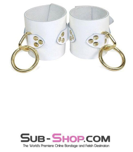 7088A      Heart of Gold Bondage Princess Wrist Cuffs Cuffs   , Sub-Shop.com Bondage and Fetish Superstore