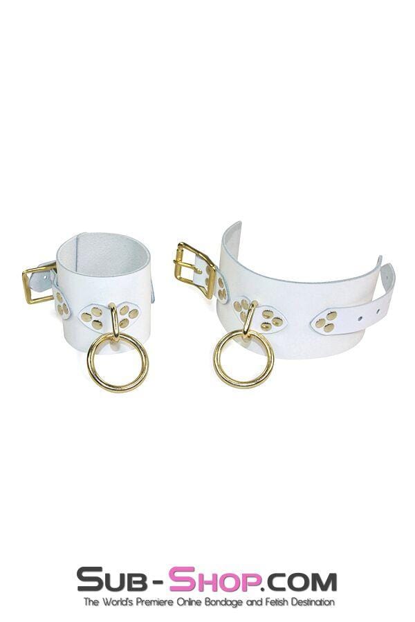 7088A      Heart of Gold Bondage Princess Wrist Cuffs Cuffs   , Sub-Shop.com Bondage and Fetish Superstore