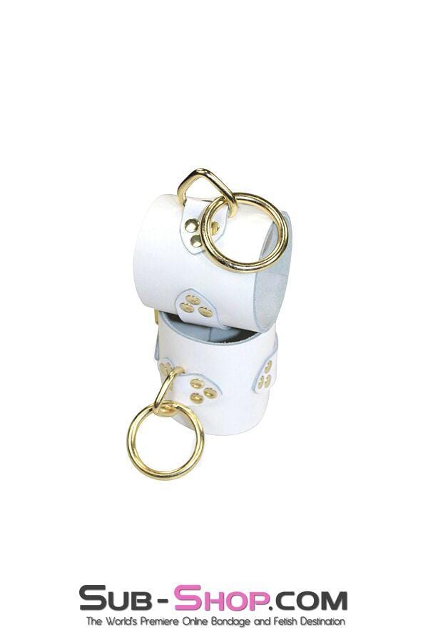 7088A      Heart of Gold Bondage Princess Wrist Cuffs Cuffs   , Sub-Shop.com Bondage and Fetish Superstore