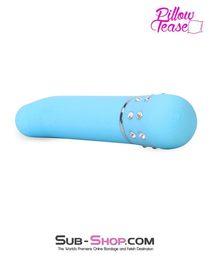 7091E      Blue Jeweled Shaped Bullet Vibrator - LAST CHANCE - Final Closeout! MEGA Deal   , Sub-Shop.com Bondage and Fetish Superstore