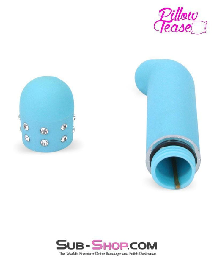 7091E      Blue Jeweled Shaped Bullet Vibrator - LAST CHANCE - Final Closeout! MEGA Deal   , Sub-Shop.com Bondage and Fetish Superstore