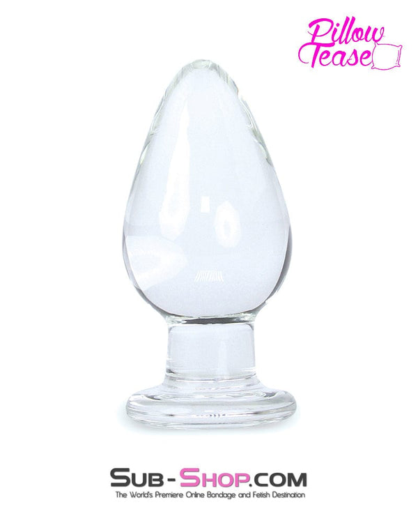 7093E      Big Glass Clear Anal Sensations Plug Butt Plug   , Sub-Shop.com Bondage and Fetish Superstore