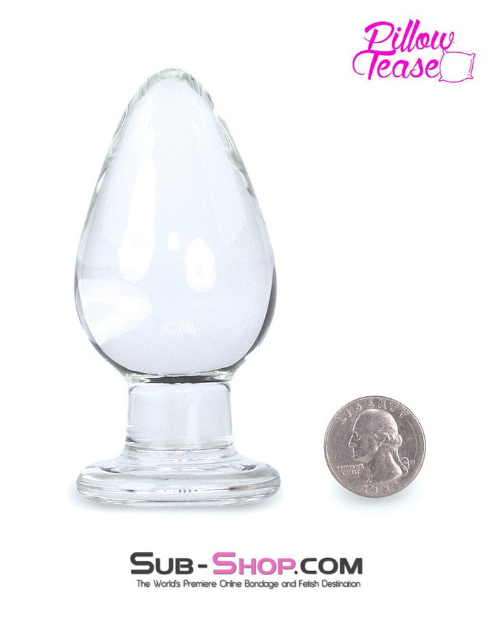 7093E      Big Glass Clear Anal Sensations Plug Butt Plug   , Sub-Shop.com Bondage and Fetish Superstore