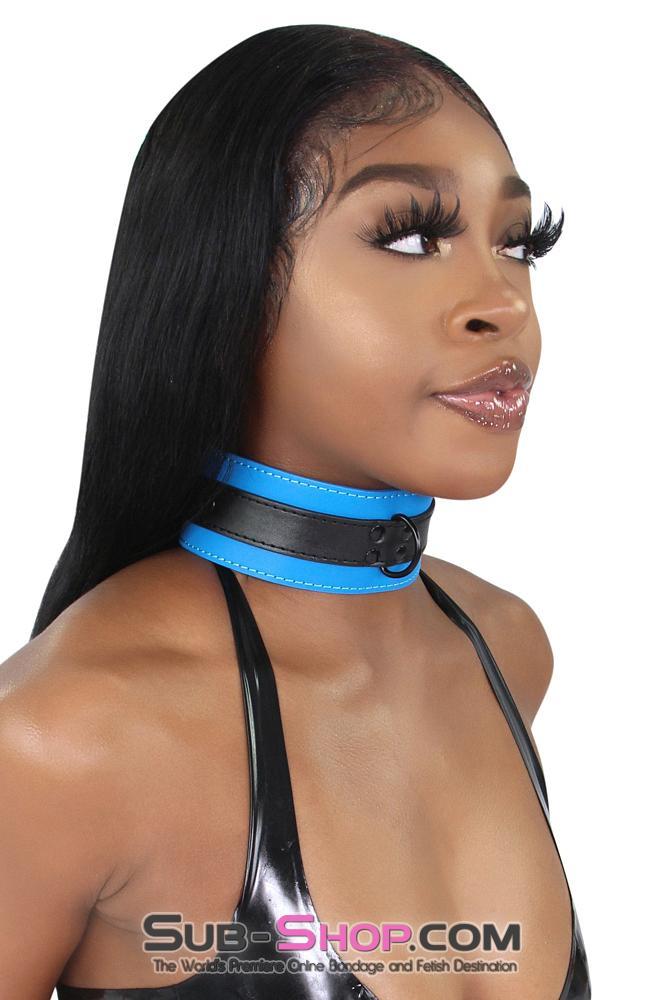7099MQ      Tantric Blue Collar with Black Hardware and Matching Leash - LAST CHANCE - Final Closeout! MEGA Deal   , Sub-Shop.com Bondage and Fetish Superstore