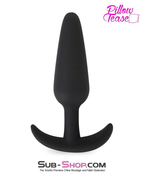 0710E      Long Black Silicone Anal Sex Training Butt Plug Butt Plug   , Sub-Shop.com Bondage and Fetish Superstore
