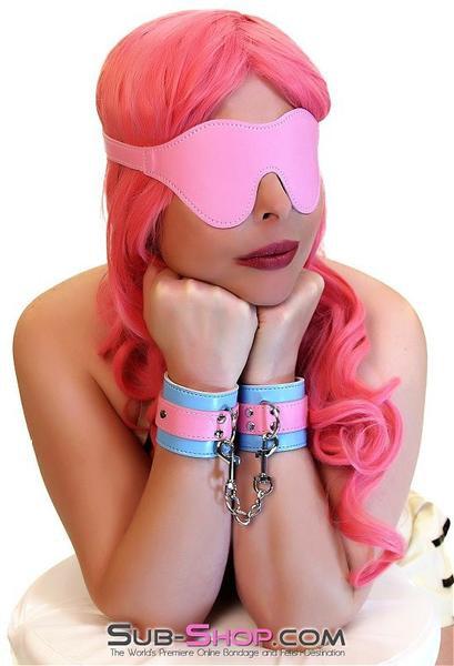 8948DL      Paradise Wrist Cuffs with Chained Connection Clips - LAST CHANCE - Final Closeout! Black Friday Blowout   , Sub-Shop.com Bondage and Fetish Superstore