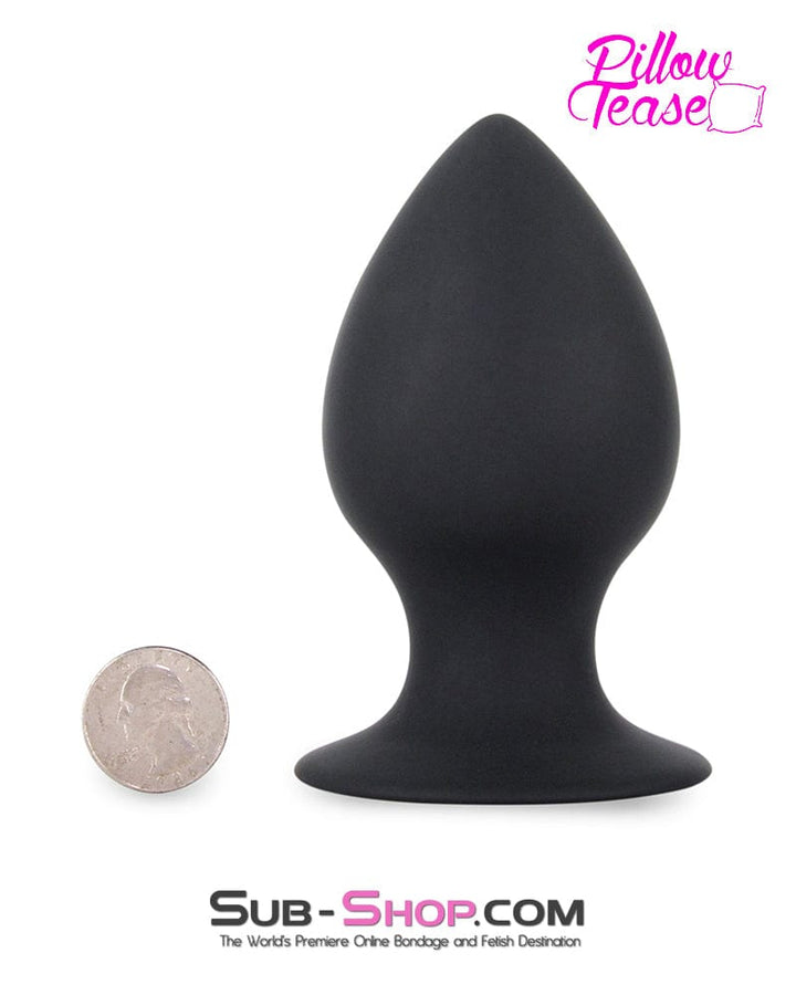 7137M      Make Me Take It BIG Black Silicone Butt Plug - LAST CHANCE - Final Closeout! MEGA Deal   , Sub-Shop.com Bondage and Fetish Superstore