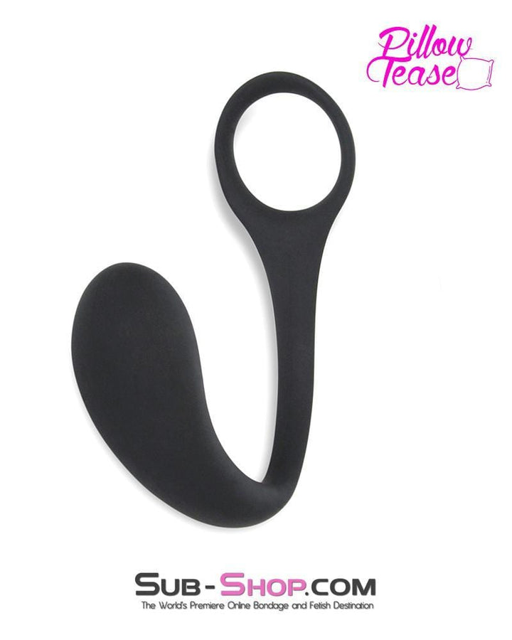 7152S      P-Spot Silicone Butt Plug with Cock Ring - LAST CHANCE - Final Closeout! MEGA Deal   , Sub-Shop.com Bondage and Fetish Superstore