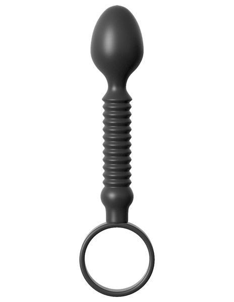 7159P      Ass Teazer Beginner’s Silicone Ribbed Pull Ring Anal Plug - LAST CHANCE - Final Closeout! MEGA Deal   , Sub-Shop.com Bondage and Fetish Superstore