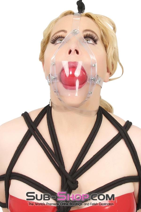 7170A      Clearly Stuffed 2” Large Ball Gag Trainer Gags   , Sub-Shop.com Bondage and Fetish Superstore