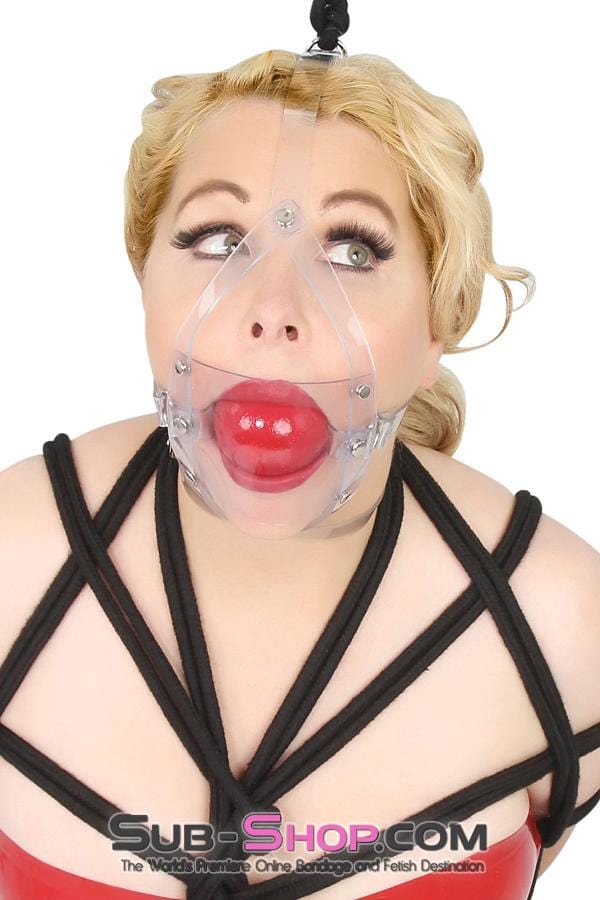 7170A      Clearly Stuffed 2” Large Ball Gag Trainer Gags   , Sub-Shop.com Bondage and Fetish Superstore
