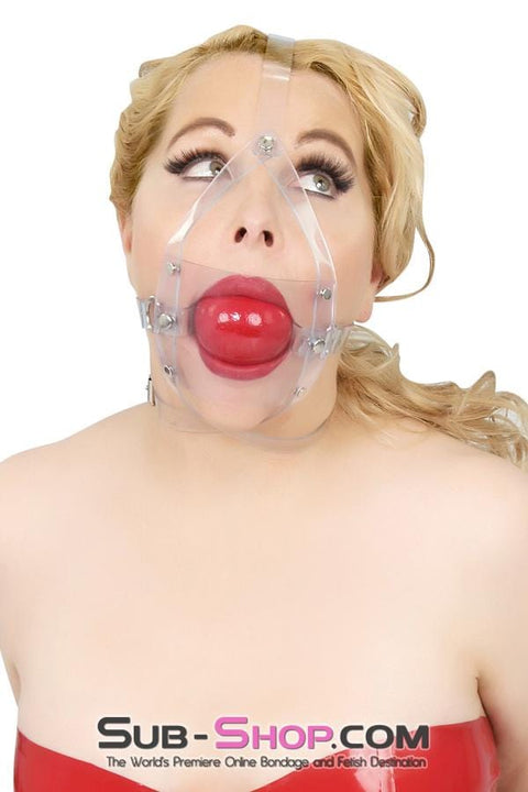 7170A      Clearly Stuffed 2” Large Ball Gag Trainer Gags   , Sub-Shop.com Bondage and Fetish Superstore