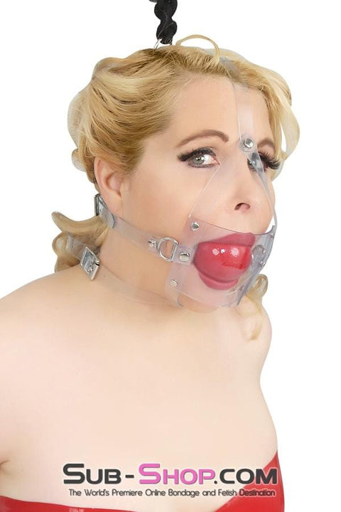 7170A      Clearly Stuffed 2” Large Ball Gag Trainer Gags   , Sub-Shop.com Bondage and Fetish Superstore