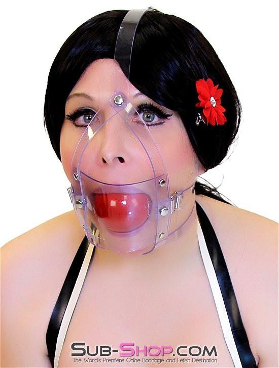 7170A      Clearly Stuffed 2” Large Ball Gag Trainer Gags   , Sub-Shop.com Bondage and Fetish Superstore