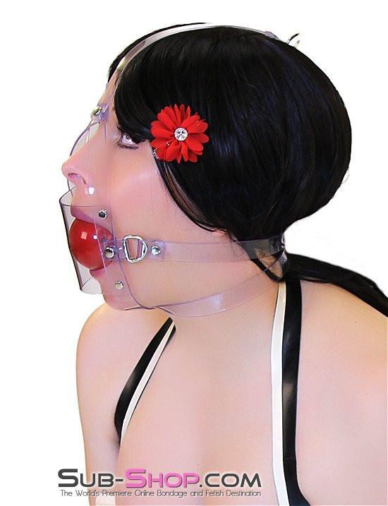 7170A      Clearly Stuffed 2” Large Ball Gag Trainer Gags   , Sub-Shop.com Bondage and Fetish Superstore