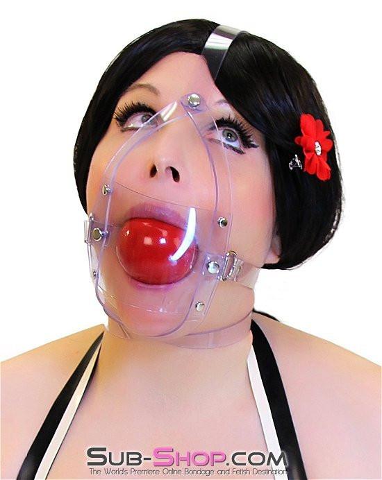 7170A      Clearly Stuffed 2” Large Ball Gag Trainer Gags   , Sub-Shop.com Bondage and Fetish Superstore
