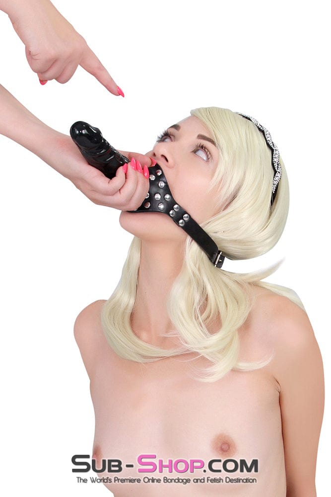 7196AE      Locking Double Penis Gag with Dildo Extension Gags   , Sub-Shop.com Bondage and Fetish Superstore