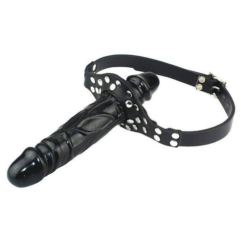 7196AE      Locking Double Penis Gag with Dildo Extension Gags   , Sub-Shop.com Bondage and Fetish Superstore