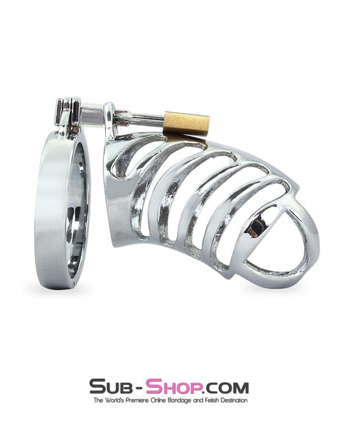 0719M      Tiger Cage Locking Steel Penis Chastity Cage Chastity   , Sub-Shop.com Bondage and Fetish Superstore