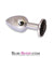 7205AE      Chrome and Crystal Anal Plug, Small Plug, Black Crystal - LAST CHANCE - Final Closeout! Black Friday Blowout   , Sub-Shop.com Bondage and Fetish Superstore
