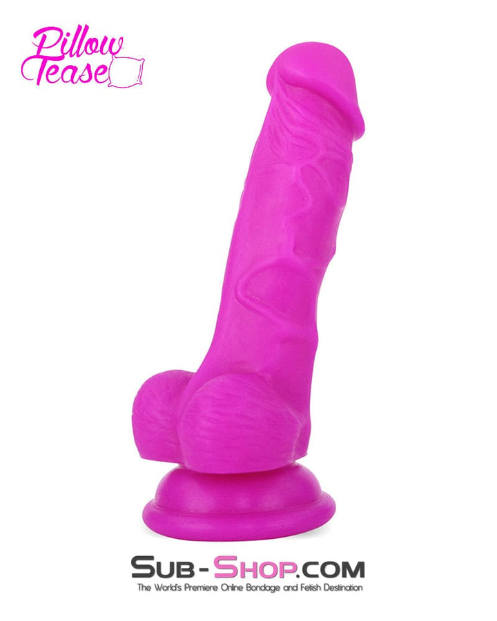 7207M      Liquid Colors Silicone Pleasure Dildo - Rose 6" Dildo   , Sub-Shop.com Bondage and Fetish Superstore