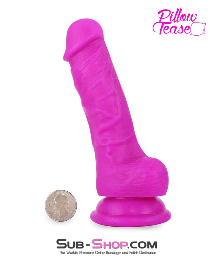 7207M      Liquid Colors Silicone Pleasure Dildo - Rose 6" Dildo   , Sub-Shop.com Bondage and Fetish Superstore