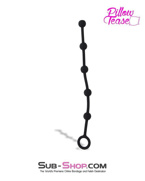 7224S      5 Ribbed Balls Anal Silicone Beads with Super Climax Pull Cord - LAST CHANCE - Final Closeout! MEGA Deal   , Sub-Shop.com Bondage and Fetish Superstore