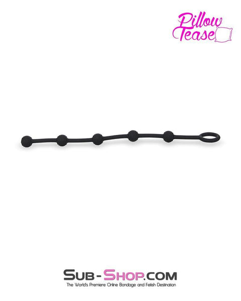 7224S      5 Ribbed Balls Anal Silicone Beads with Super Climax Pull Cord - LAST CHANCE - Final Closeout! MEGA Deal   , Sub-Shop.com Bondage and Fetish Superstore