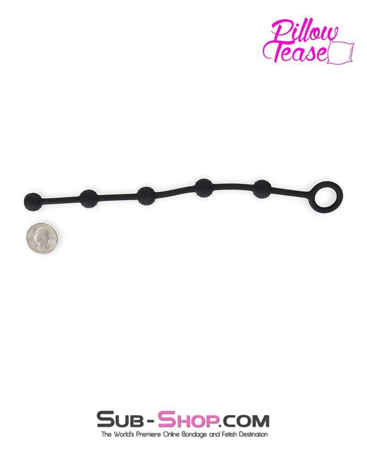 7224S      5 Ribbed Balls Anal Silicone Beads with Super Climax Pull Cord - LAST CHANCE - Final Closeout! MEGA Deal   , Sub-Shop.com Bondage and Fetish Superstore