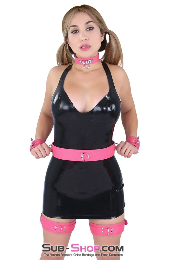 5724A      Slave to Love Hot Pink Bondage Wrist Cuffs Wrist and Ankle Bondage   , Sub-Shop.com Bondage and Fetish Superstore