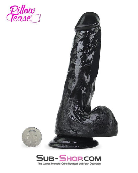 7261M-SIS      Sissy Boi 7" Super Man Realistic Veined Black Suction Cup Dildo Sissy   , Sub-Shop.com Bondage and Fetish Superstore
